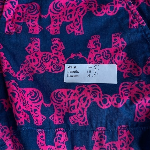 ❤️ Lilly Pulitzer Blue W Callahan Pack Your Trunk W/Pink Elephant Shorts… - Picture 7 of 13